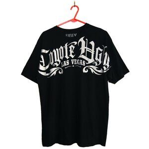 Coyote Ugly Black Extra Large XL Mens Short Sleeve  T Shirt Silver Logo‎ Graphic